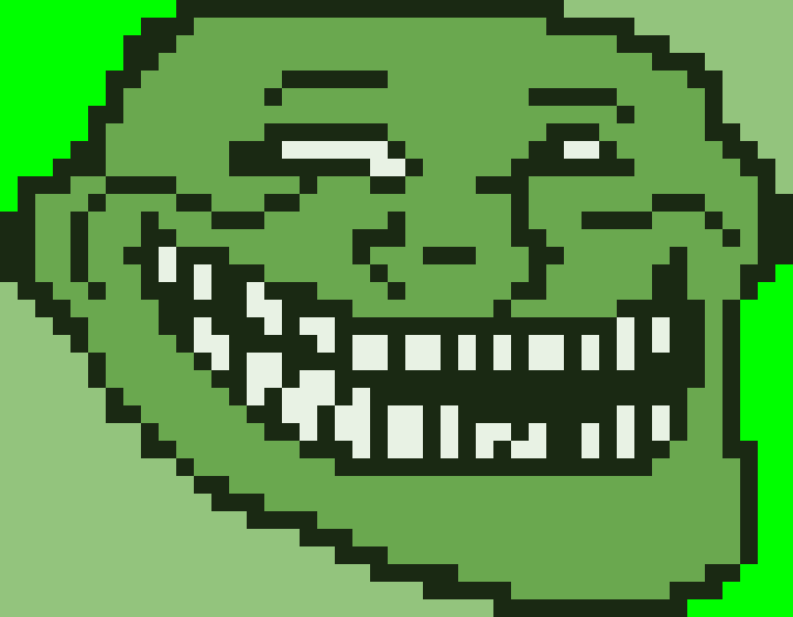 Troll Face Outline From Epic Dank Memes Pixel Art Sexiz Pix