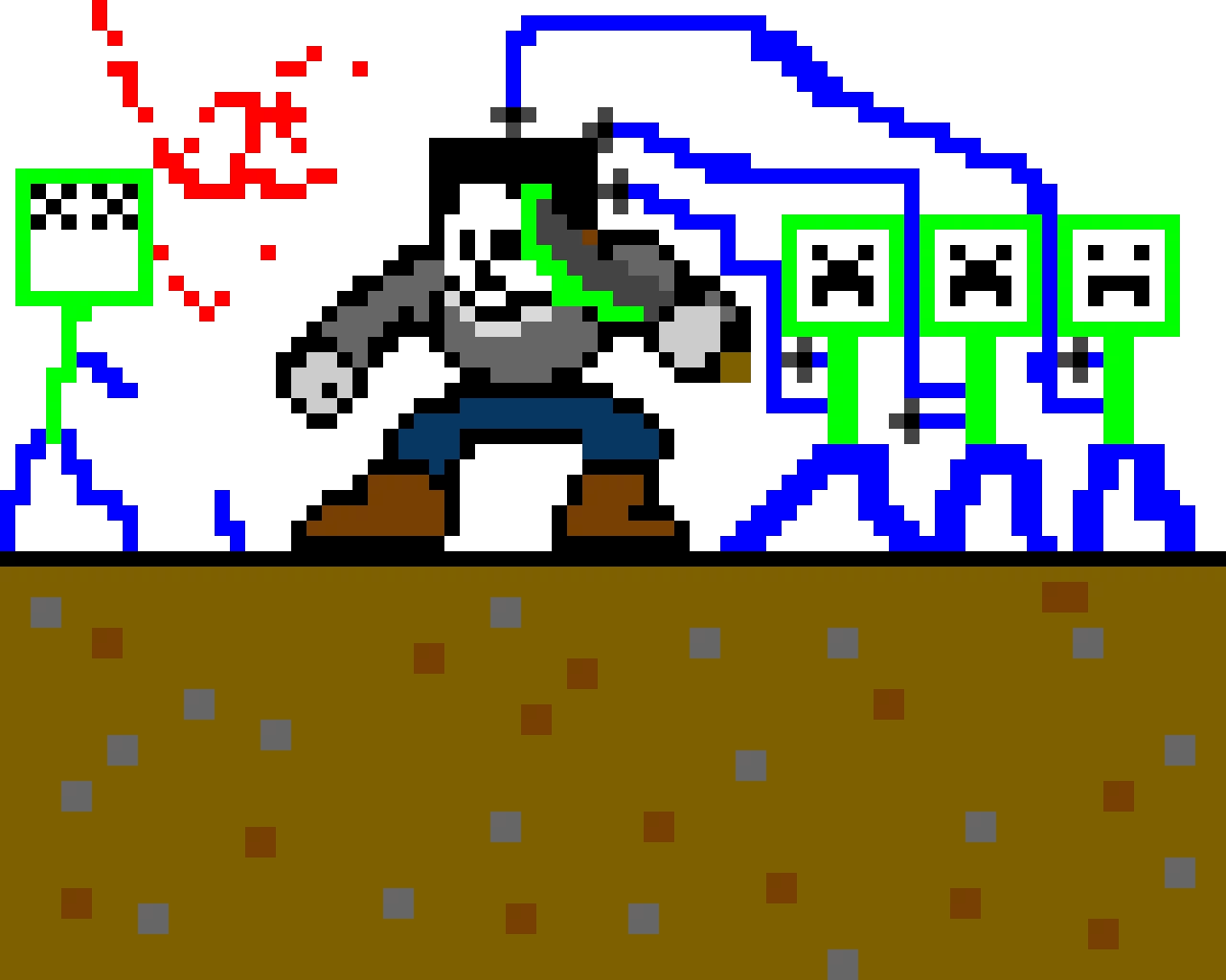 credit to fred. stick pixel art 