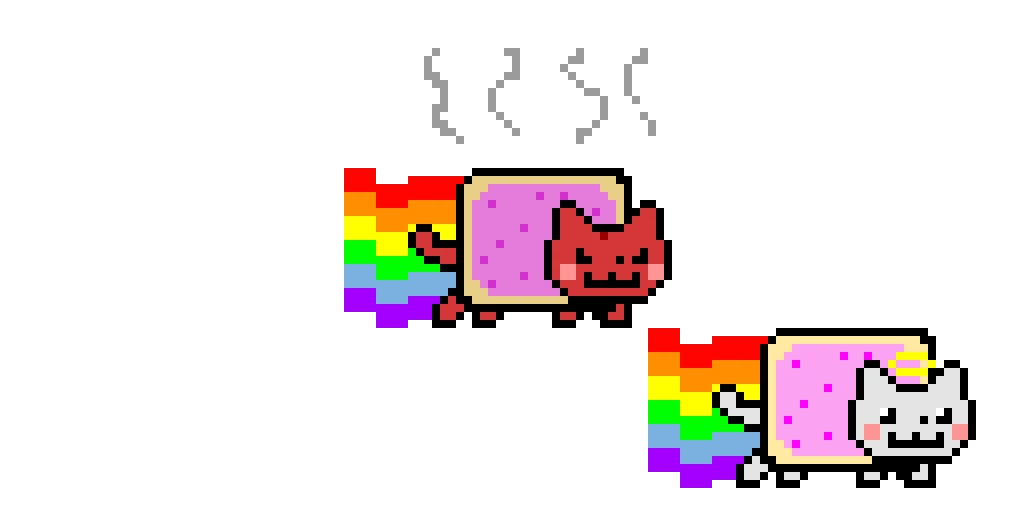 Evil Nyan VS Good Nyan