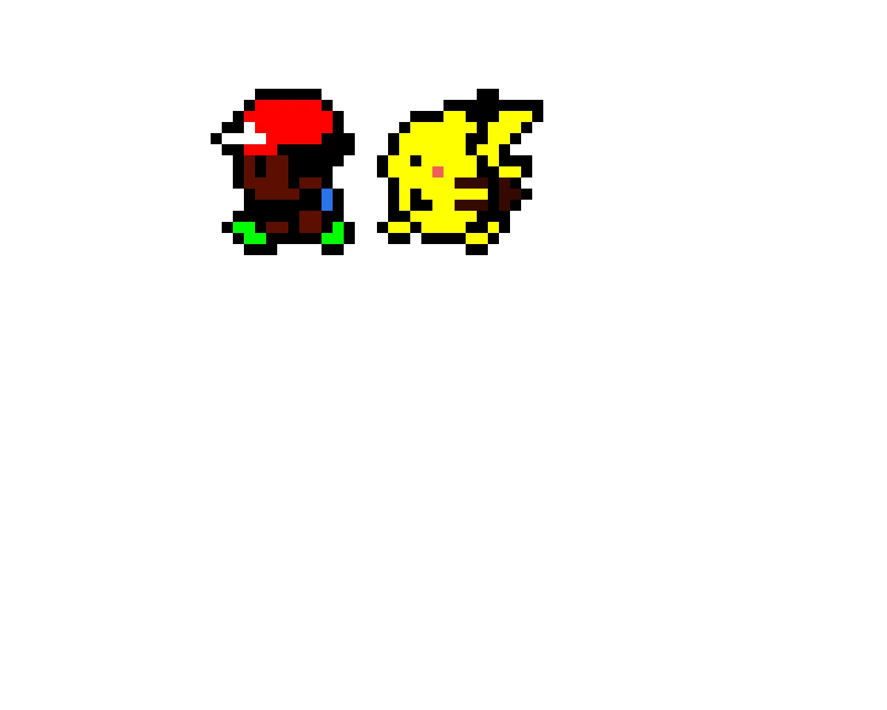 me and pikachu pokemon yellow