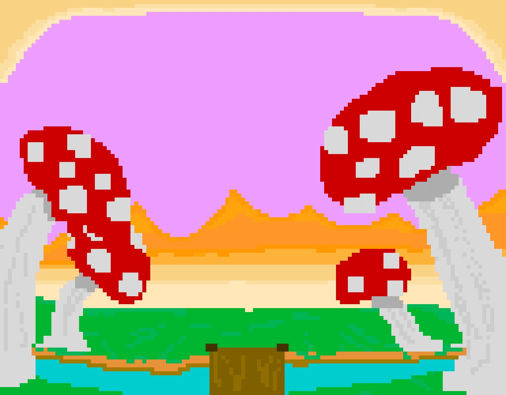 mushroom sunset