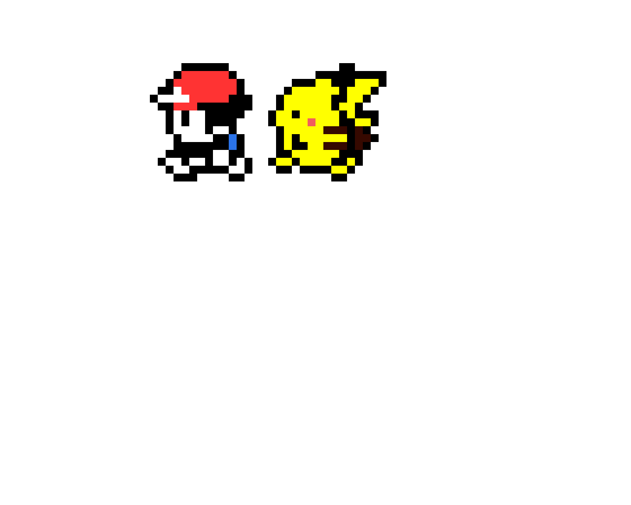 Red and Pikachu (Pokemon Yellow)