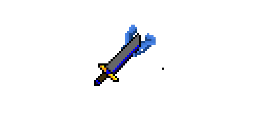 blue flaming sword credit to winter man