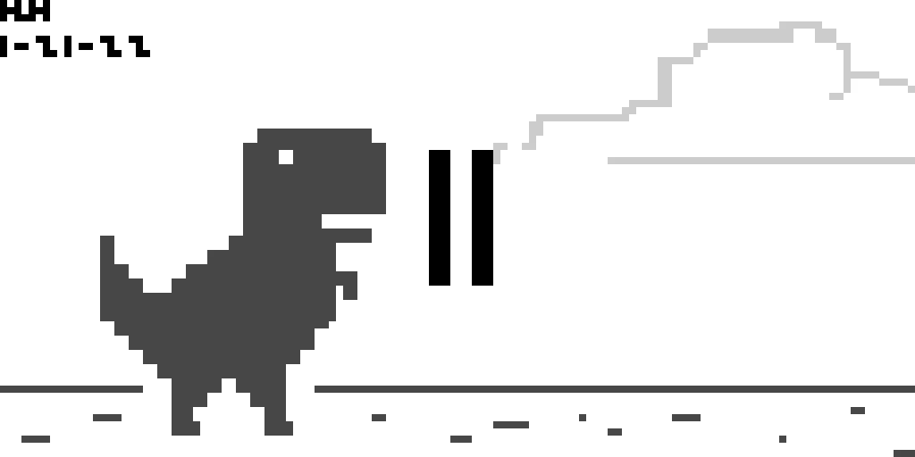 paused dino run ignore the signature in the top left corner