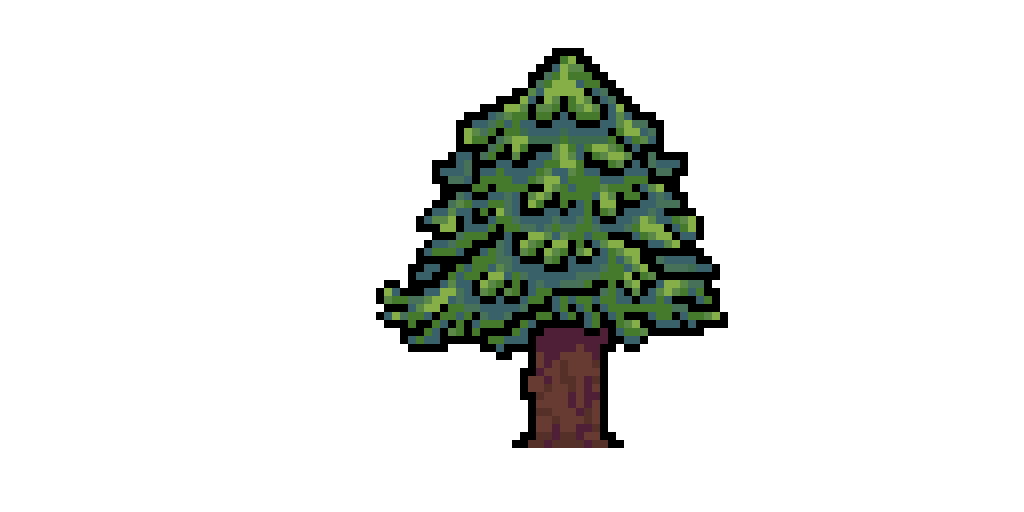 Pine Tree Pixel Art