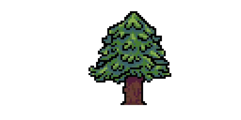 pine tree pixel art