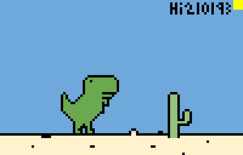 dino game with color