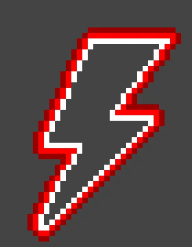 neon red lightning bolt