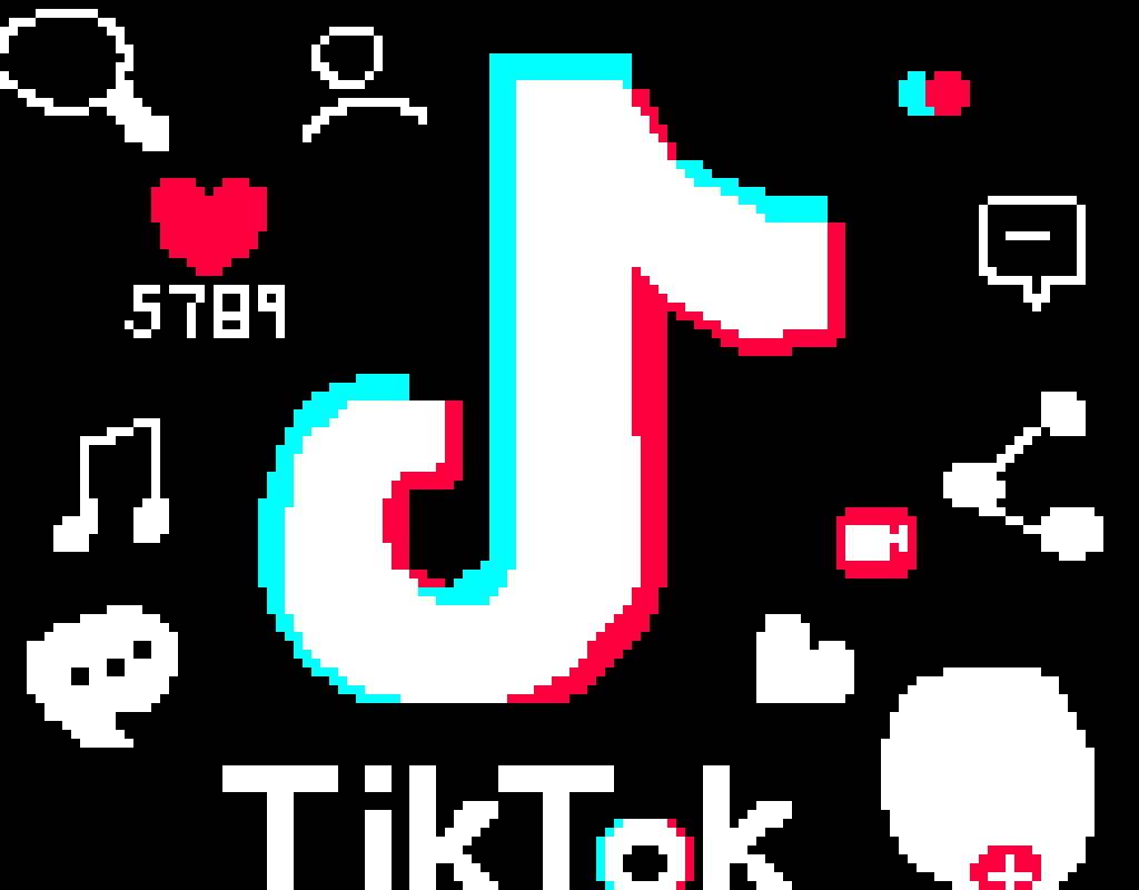 Tiktok logo contest pixel art