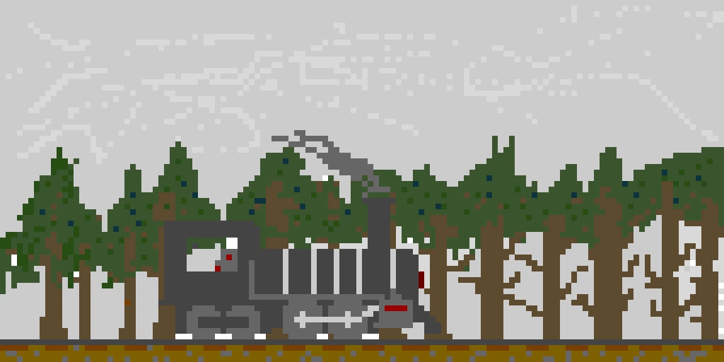 Train in the forest