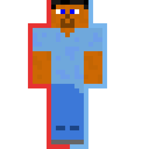 glitched steve from minecraft