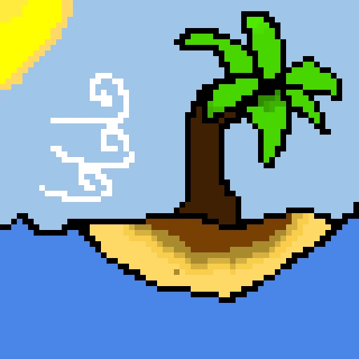 island with palm tree