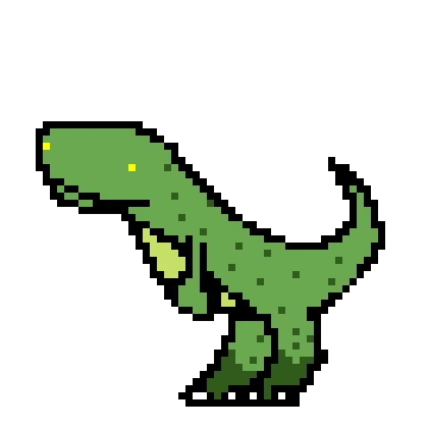 the din pixel t rex. (hopfully new logo