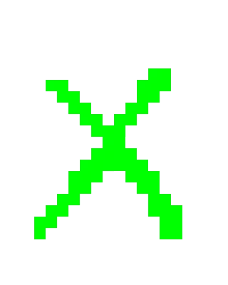 inverted x (credit to novelty)