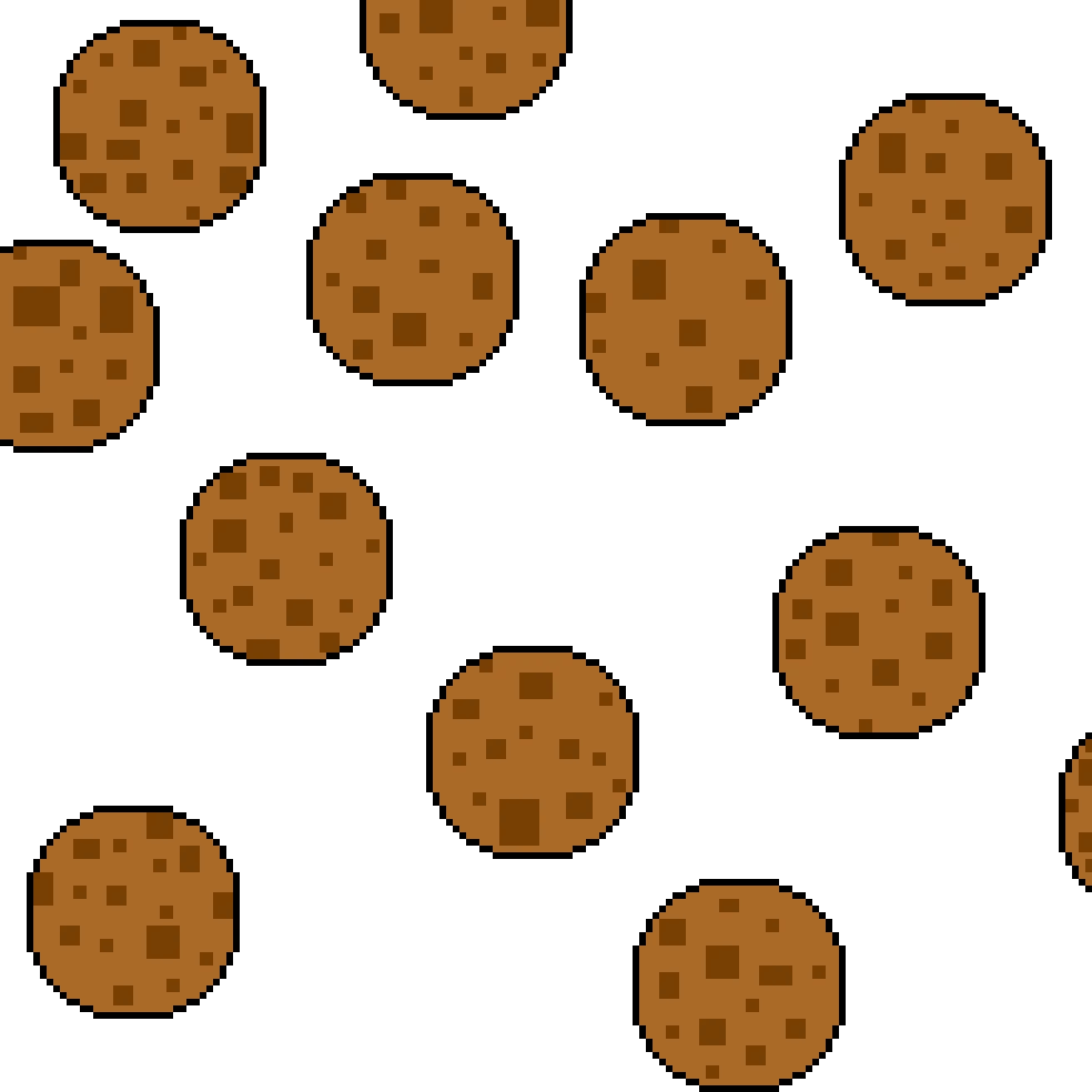 raining cookies from the cookie clicker game