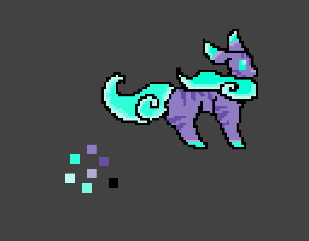 Ghost type eeveelution Ghouleon (AKA Ghoulie) Credit to Autumnblob, for the OG version :)