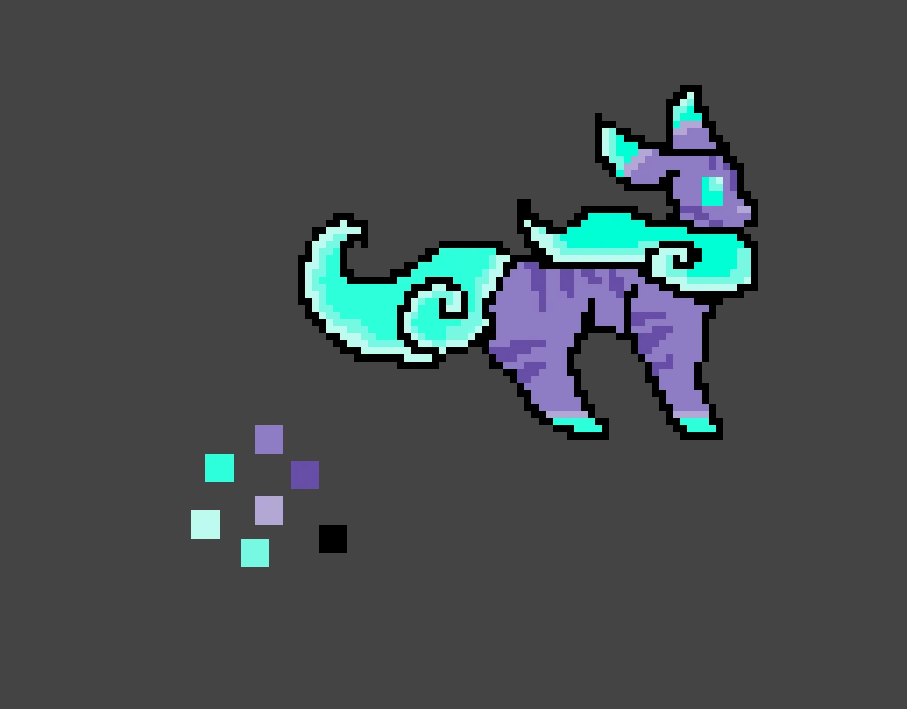 Ghost type eeveelution Ghouleon (AKA Ghoulie) Credit to Autumnblob, for the OG version :)
