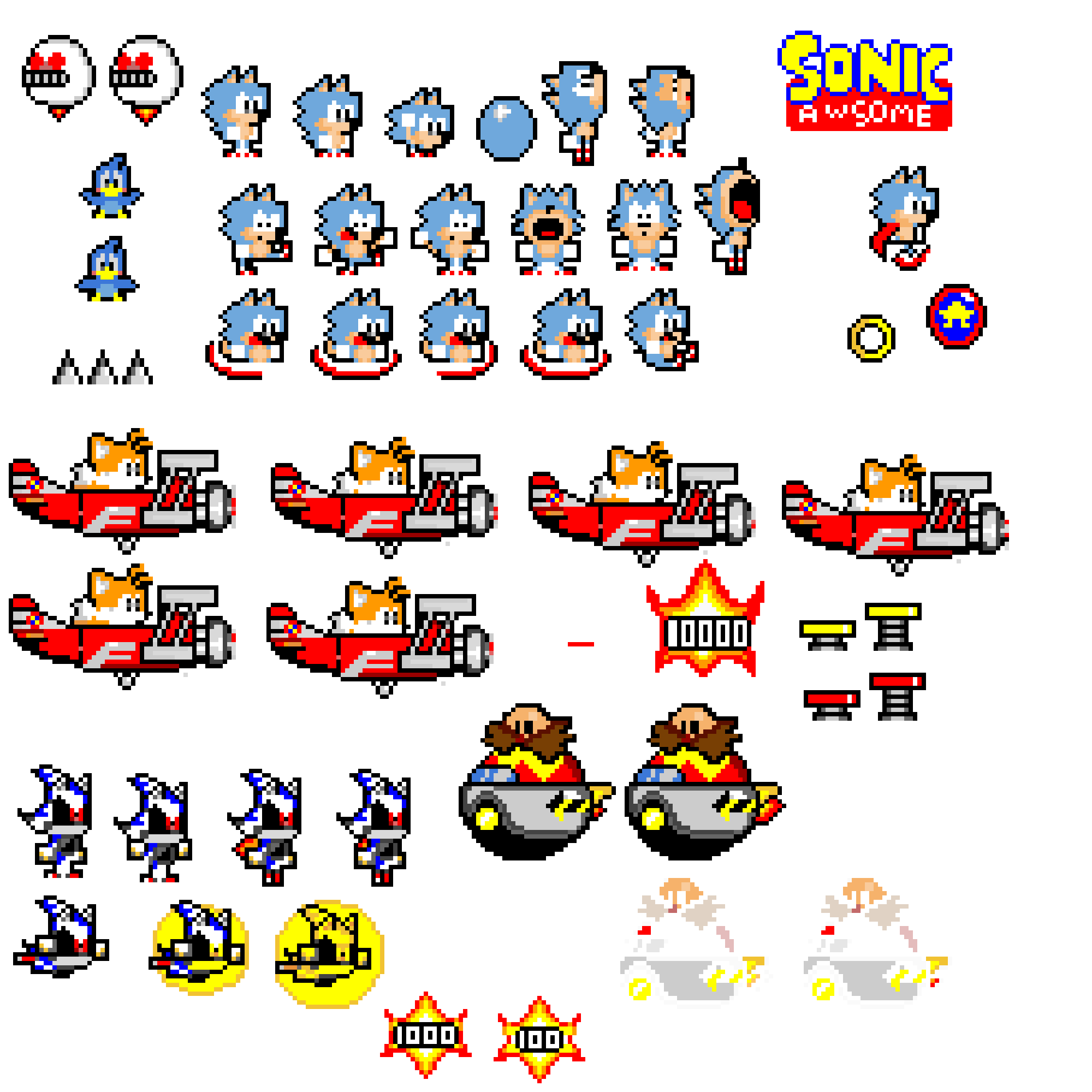 Sonic custom sprite sheet (Sonic Awesome)