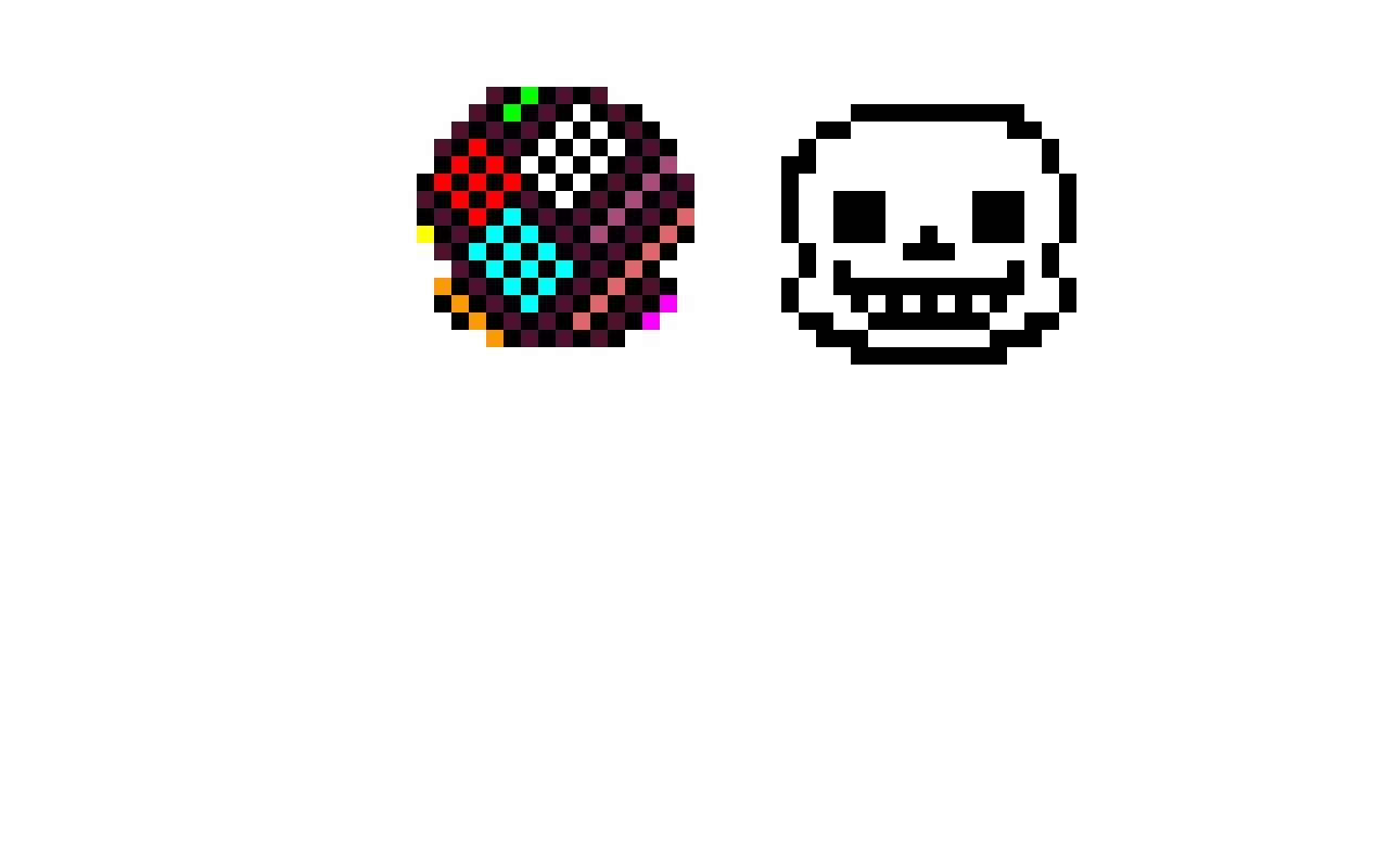 random pattern on sans head