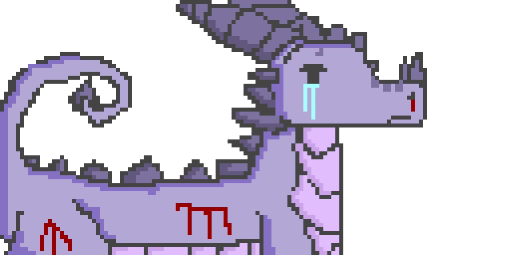 sad and hurt dragon