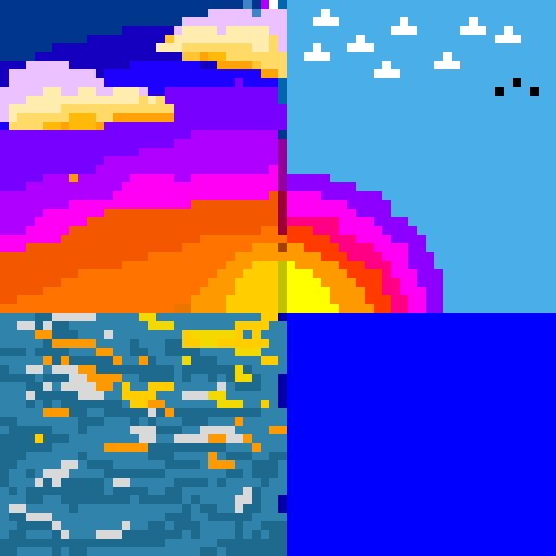 sun set comparison.