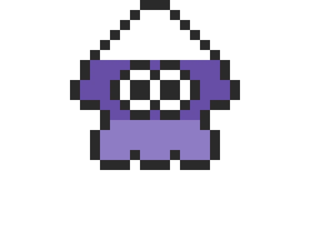 purple candy corn squid