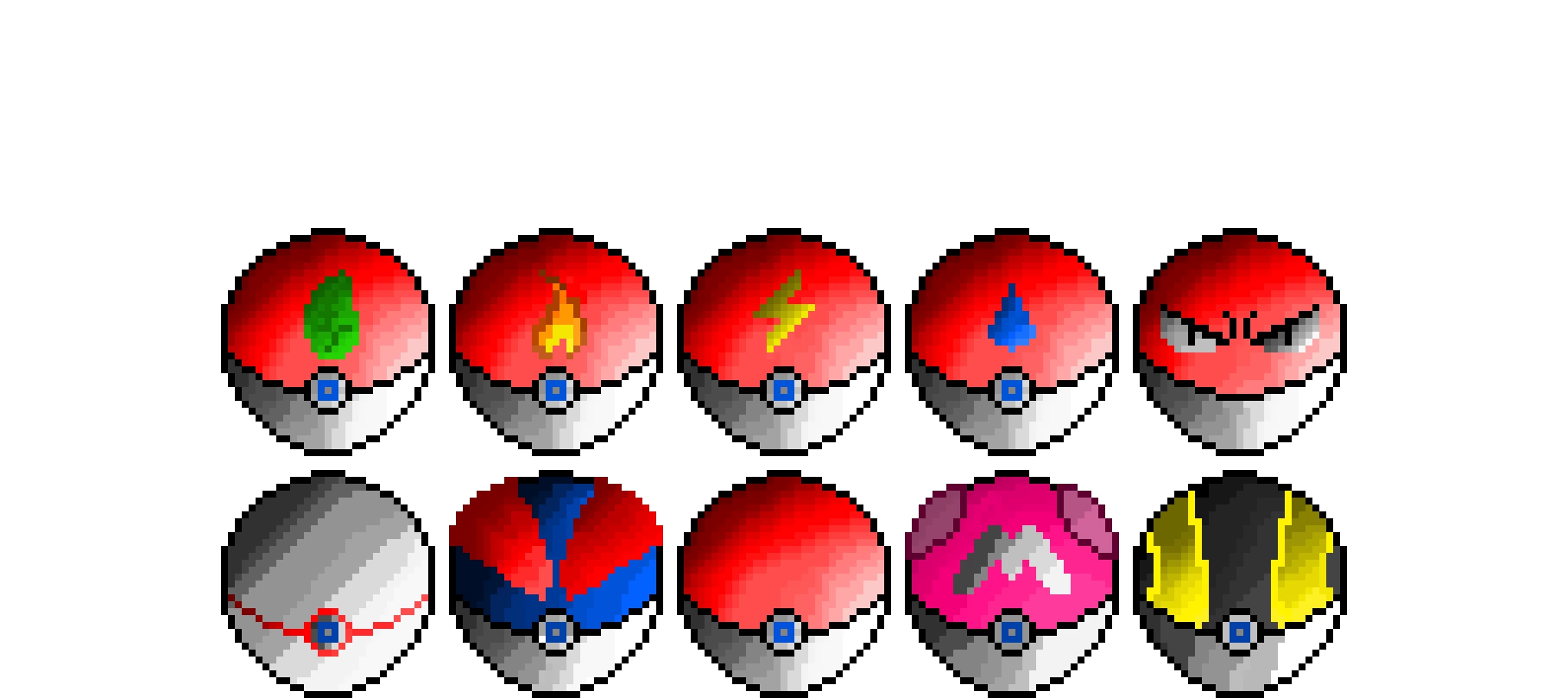 Realistic pokeballs