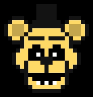 Golden freddy pixel art <3