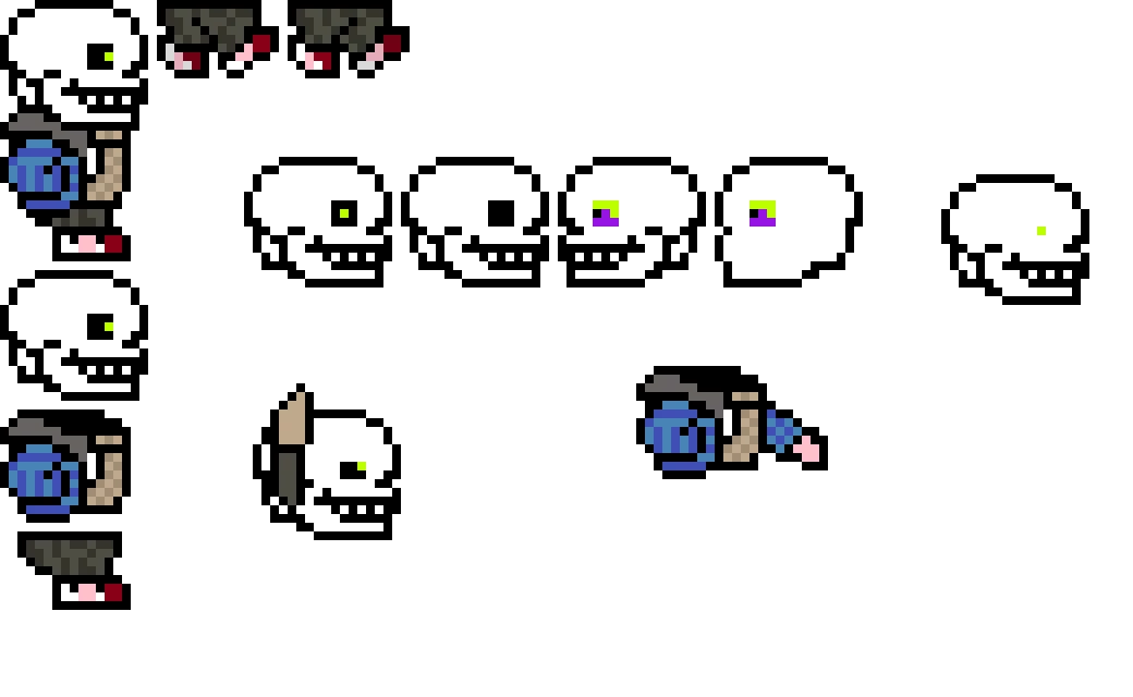 dokitale sans side sprites for his house