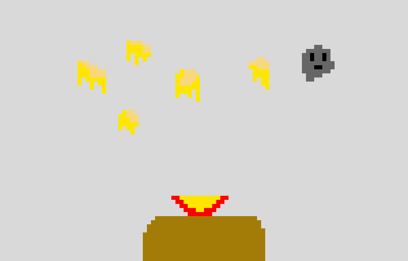 floating chips with queso dripping 