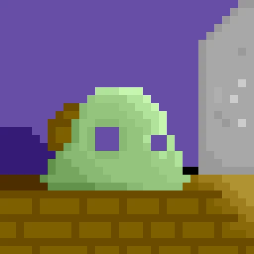 slime in a odd place (also for my next pixel art i will make any comment on this post)
