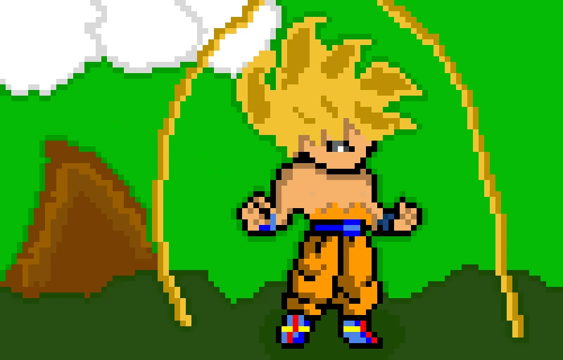 SSJ Goku vs Frieza on namek