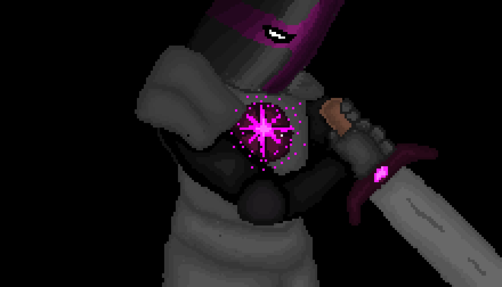 thy sollem knight, clad in purple