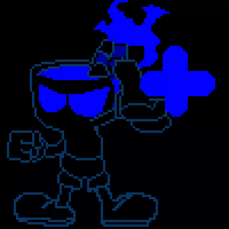 blue fnf nightmare cuphead credited to thebarien10