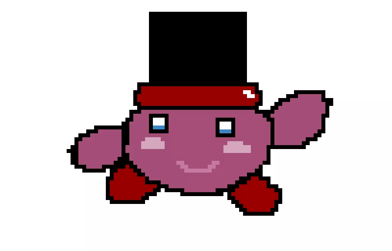 kirby with top hat