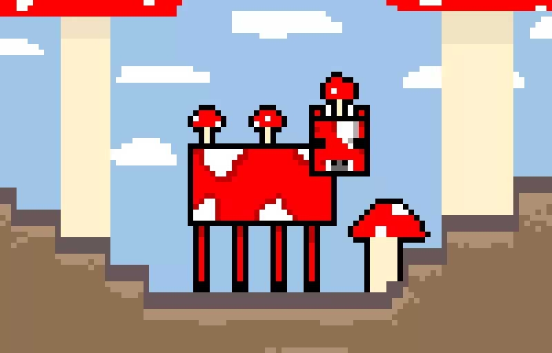 mushroom island with mooshroom cow