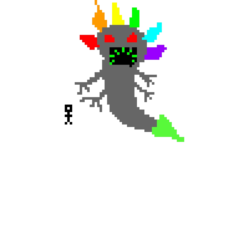 rage form something from the world inside my head btw the rainbow things are spikes