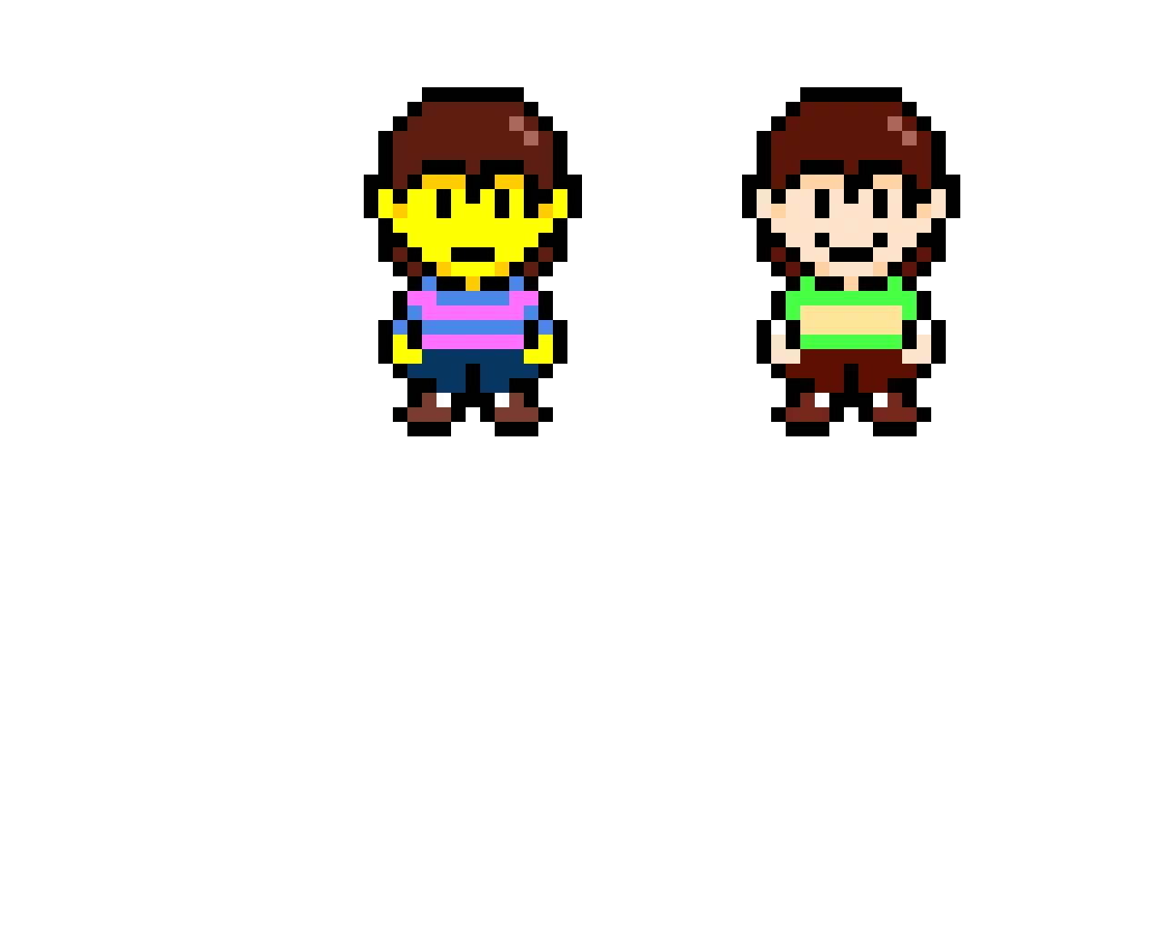 frisk and chara earthbound style contest