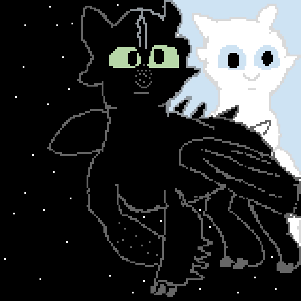 toothless and light furry my version how to train your dragon