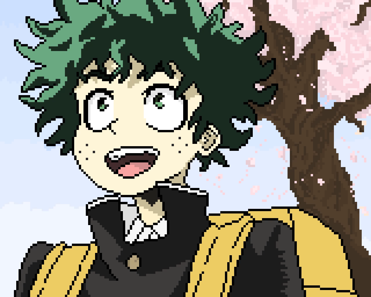 izuku midoriya deku this is a redo of my very first pixel art