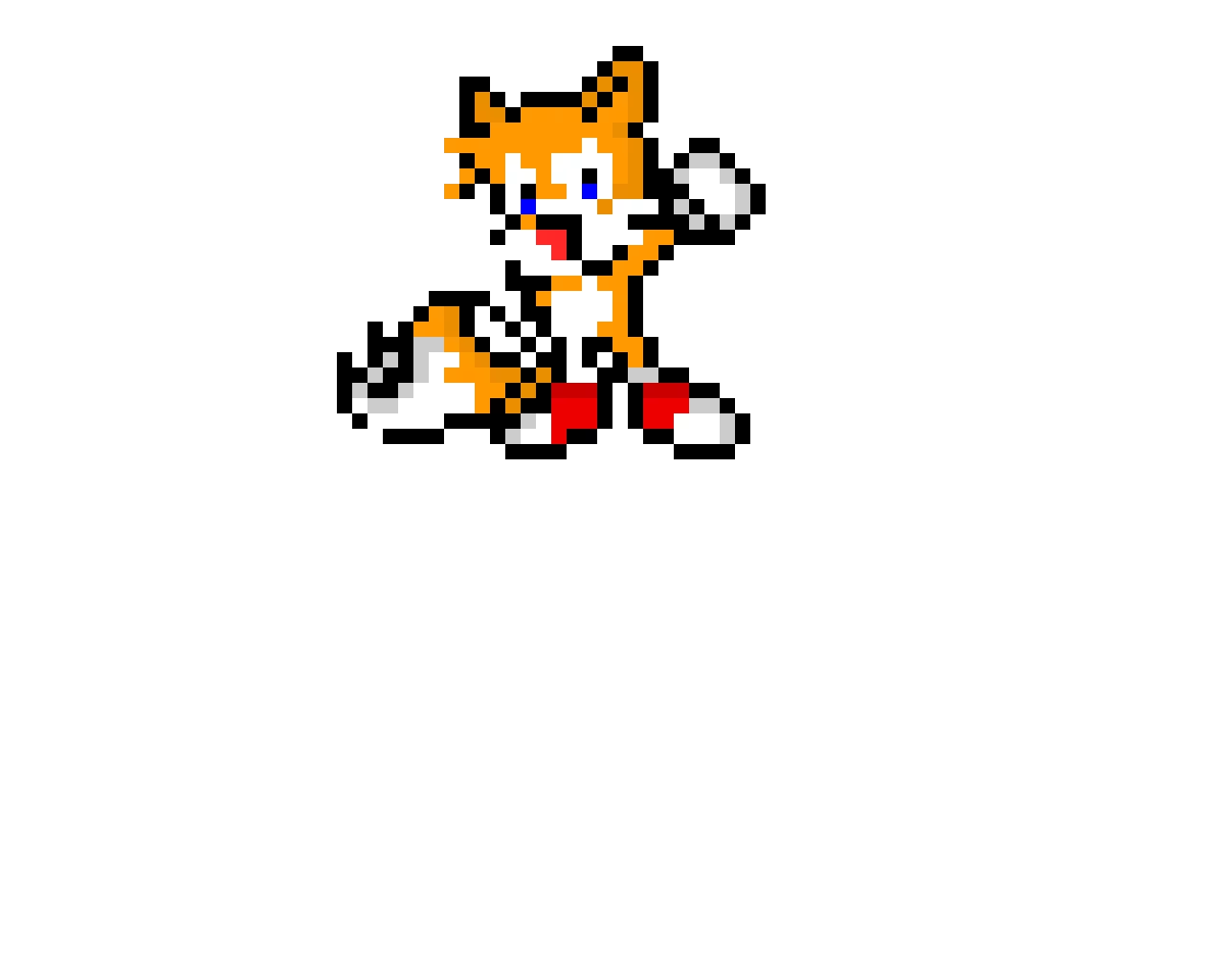 8 bit tails victory sprite