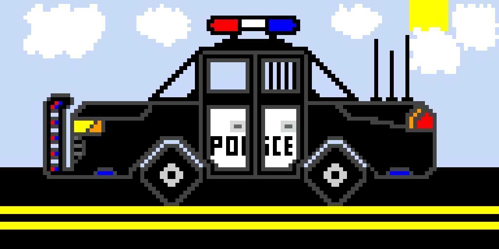 police car driving