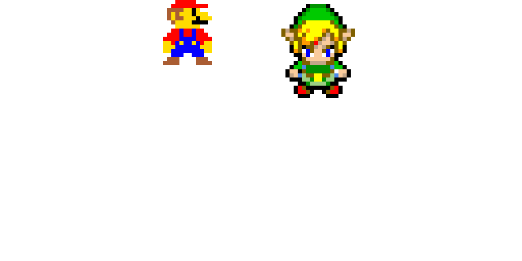 2 pixel characters