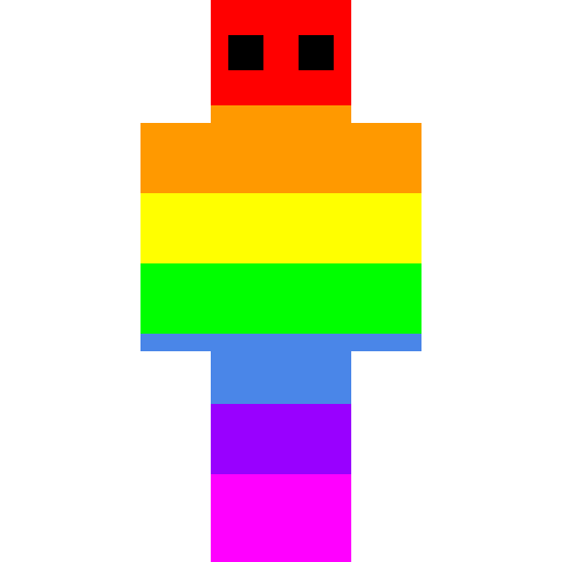Rainbow minecraft skin Credit: scotty2009101 for the template