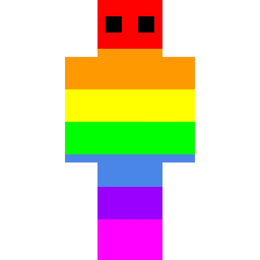 Rainbow minecraft skin Credit: scotty2009101 for the template