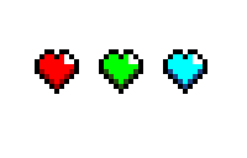 These gamer hearts I made