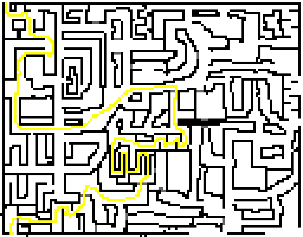 this answer to the maze the grey lines were the secret doors try harder