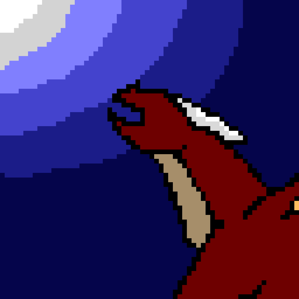 Dragon crying to the moon