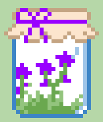 Purple flower jar