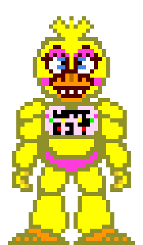 Withered chica pixel art